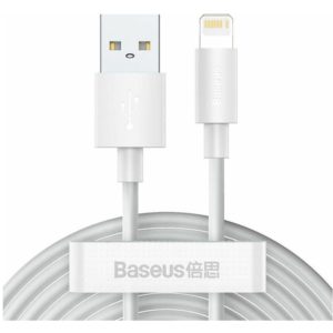 Baseus Wisdom Regular USB to Lightning Cable Λευκό 1.5m (TZCALZJ-02) (BASTZCALZJ02).