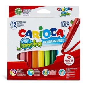 Carioca Jumbo μαρκαδόροι 12 χρωμάτων (Σετ 12τεμ).( 3 άτοκες δόσεις.)