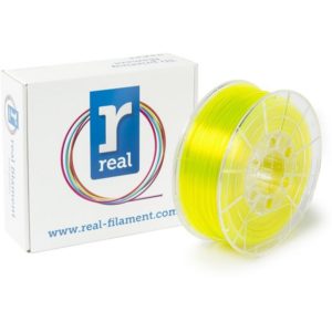 REAL PETG 3D Printer Filament - Translucent Yellow - spool of 0.5Kg - 2.85mm (REFPETGTYELLOW500MM285).