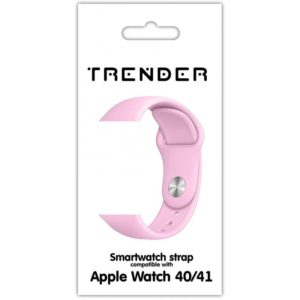 Ανταλλακτικό Λουράκι Trender TR-ASL41PK Σιλικόνης για Apple Watch 40/41mm Ρόζ.