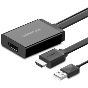 Ugreen Αντάπτορας Display Port Θηλυκό σε HDMI Αρσενικό 0,5m Μαύρος MM107.( 3 άτοκες δόσεις.)