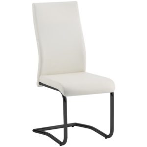 BENSON Καρέκλα Μέταλλο Βαφή Μαύρο, PVC Cream 46x52x97cm ΕΜ931,1Μ (Σετ 4τεμ.).( 3 άτοκες δόσεις.)