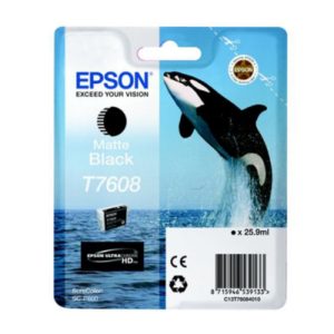 Epson Μελάνι Inkjet T7608 Matte Black (EPST760840).( 3 άτοκες δόσεις.)