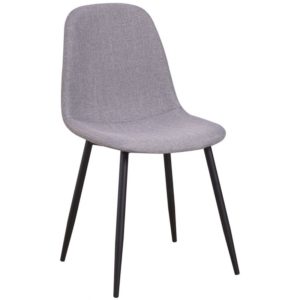 ArteLibre Καρέκλα TOUKAN Γκρι/Μαύρο Ύφασμα/Ξύλο 44x52x85cm.( 3 άτοκες δόσεις.)