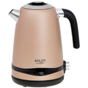 ADLER 1,7L STEEL ELECTRIC KETTLE WITH LCD AND TEMPERATURE CONTROL AD1295S( 3 άτοκες δόσεις.)