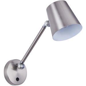 Home Lighting SE21-NM-33 DAVID NICKEL MATT WALL LAMP WITH SWITCHER B3 77-8273( 3 άτοκες δόσεις.)