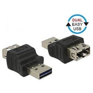 DELOCK USB Adaptor Type-A Male to Type-A Female 65640 15218