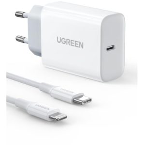Charger UGREEN PD CD137 Combo+Type C/i6 Cable White 50698 CD137/50698