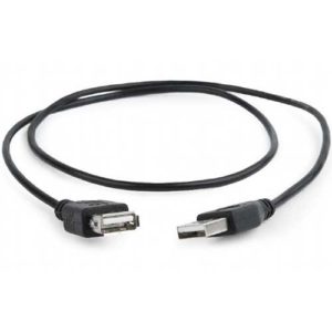 CABLEXPERT USB 2,0 EXTENSION CABLE 0,75M BLACK CC-USB2-AMAF-75CM/300-BK