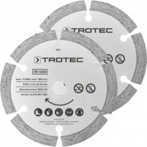 TROTEC Σετ λεπιδών Circular saw 2 diamond O 89 mm, 2 pieces (6215001302).