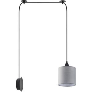 Home Lighting SE21-BL-B10-BL1W-SH2 ADEPT PENDANT Grey Fabric Wall Lamp + 77-9008