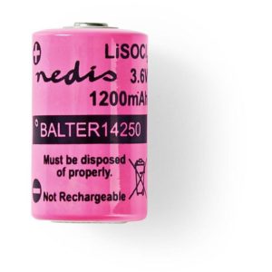 NEDIS BALTER14250 Lithium Thionyl Chloride Battery ER14250 3.6 V 1200 mAh NEDIS.