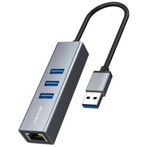 CABLETIME USB hub CT-AMLU3, RJ45 & 3x USB θύρες, 5Gbps, 1000Mbps, γκρι CT-AMLU3-AG.( 3 άτοκες δόσεις.)