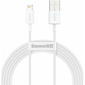 Baseus Lightning Superior Series cable, Fast Charging, Data 2.4A, 2m White (CALYS-C02) (BASCALYS-C02).