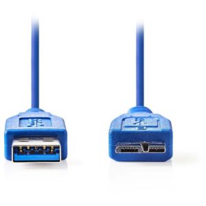 NEDIS CCGP61500BU05 USB 3.0 Cable A Male - Micro B Male 0.5m Blue NEDIS.