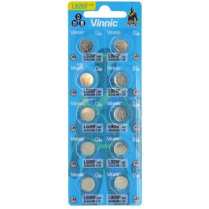 Buttoncell Vinnic L926F AG7 Τεμ. 10 με Διάτρητη Συσκευασία.