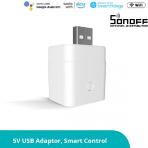 GloboStar 80014 SONOFF MICRO-R2 - Wi-Fi Smart Switch 5V USB Smart Adaptor.