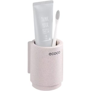 ECOCO θήκη οδοντόβουρτσας με ποτήρι E1901, μπεζ E1901.