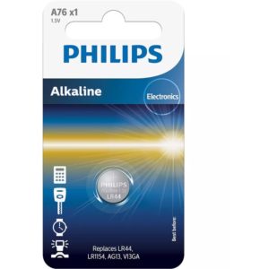 Philips A76/01GRS Αλκαλική μπαταρία A76 / LR44 145 mAh 1.5 V.