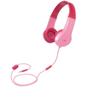 Motorola JR200 Pink Οn ear παιδικά ακουστικά Hands Free με splitter.