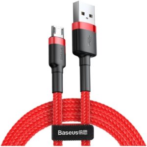 Baseus Cafule Braided USB 2.0 to micro USB Cable Κόκκινο 1m (CAMKLF-B09) (BASCAMKLFB09).