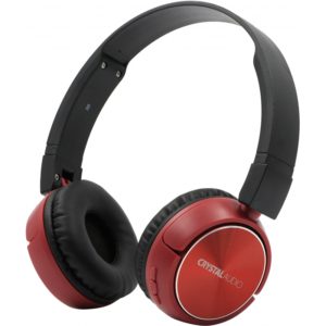 CRYSTAL AUDIO BT4-R RED BLUETOOTH ON-EAR FOLDABLE HEADPHONES BT4-R