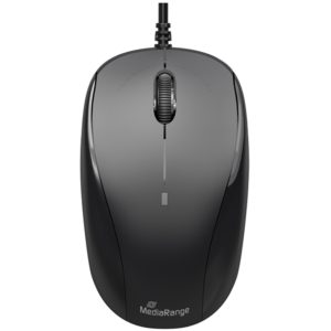 MediaRange Optical Mouse Corded 3-Button (Black, Wired) (MROS213).