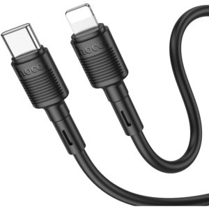 Καλώδιο Σύνδεσης Hoco X83 Victory USB-C σε Lightning για Γρήγορη Φόρτιση PD20W Μαύρο 1m Υψηλής Αντοχής.