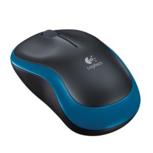 Logitech M185 Optical Mouse (2236) (Black/Blue, Wireless) (LOGM185BLKBLUE).
