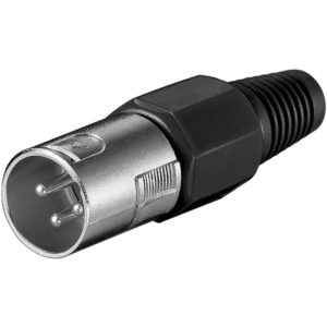 POWERTECH βύσμα μικρόφωνου XLR CAB-V034, 3 Pin, μαύρο CAB-V034.