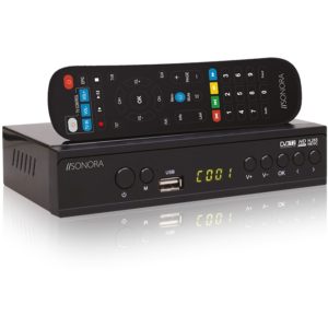 SONORA DVB-T2 H265 DIGITAL SET-TOP BOX + 2IN1 REMOTE CONTROL SONORA.