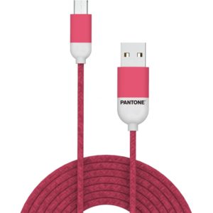 Pantone Micro-usb Cable Pink 1 5 MT PT-MC001-5P.