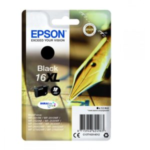 Ink Epson T163140 XL Black with pigment ink. C13T16314012.