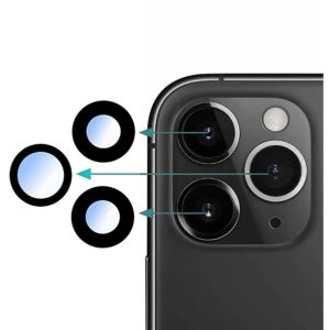Τζαμι Καμερας Για iPhone 11 Pro Με Frame Μαυρο. (0009096060)