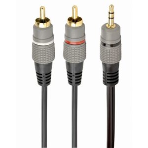 CABLXPERT 3,5MM STEREO PLUG TO 2*RCA PLUGS 1,5M CABLE GOLD-PLATD CONNECTORS CCA-352-1.5M