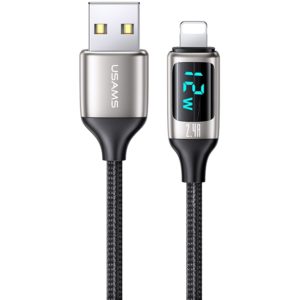 USAMS καλώδιο Lightning σε USB US-SJ543, 2.4A, 1.2m, ασημί SJ543USB02.