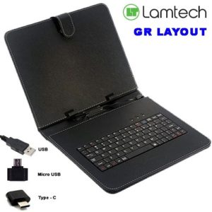 LAMTECH BLACK UNIVERSAL 10.1'-10.4' TABLET CASE WITH GR KEYBOARD & 3 USB TIPS LAM021912