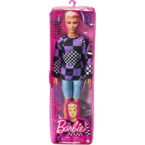 Mattel Barbie Ken Doll - Fashionistas #191 Blonde Checkered Sweater Blonde Hair Doll (HBV25).