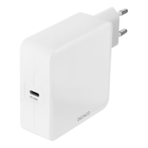 Deltaco USB-C wall charger 65 W, white USBC-AC140.( 3 άτοκες δόσεις.)