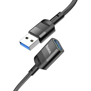Καλώδιο Προέκτασης Hoco U107 USB Αρσενικό σε USB 3.0 Θηλυκό 3A 5Gbps OTG 1.2m Μαύρο.