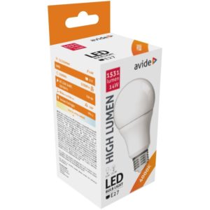 Avide LED Κοινή A60 14W E27 Λευκό 4000KΥψηλής Φωτεινότητας.