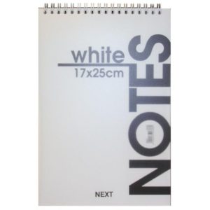 Next μπλοκ σπιράλ λευκό 21x29εκ. 80φυλ. (Σετ 10τεμ).