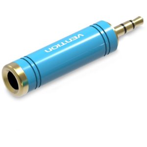 VENTION 3.5mm Male to 6.5mm Female Audio Adapter Blue Metal Type (VAB-S04-L).