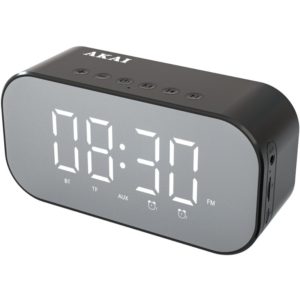 Akai ABTS-C5 Ξυπνητήρι και ηχείο Bluetooth με Aux-In, micro SD και FM – 3 W RMS.