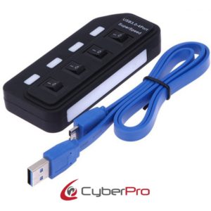 CYBERPRO CP-4PHUB, USB3 Hub 4 Θυρών με σύνδεση USB-A
