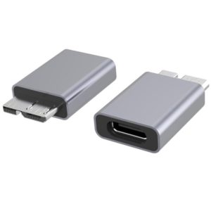 POWERTECH αντάπτορας USB 3.0 Micro B σε USB-C θηλυκό PTH-067, γκρι PTH-067.