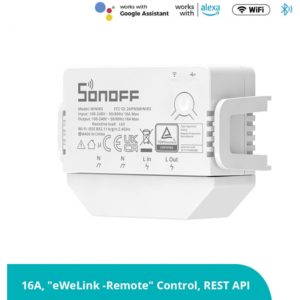 Sonoff MINIR3 Smart Ενδιάμεσος Διακόπτης Wi-Fi σε Λευκό Χρώμα (MINIR3) (SONMINIR3).