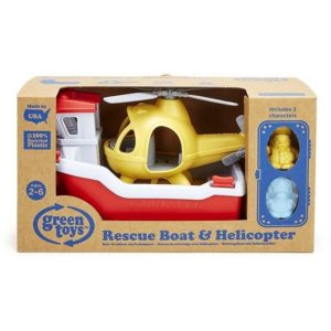 Green Toys: Rescue Boat with Helicopter (RBH1-1155).( 3 άτοκες δόσεις.)