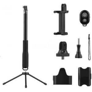 Selfie Stick Monopod Bluetooth LEDISTAR LDX-808 Suit για GoPro, Φωτογραφικές Μηχανές και Κινητά Τηλέφωνα. Πτυσσόμενο Μαύρο (Μήκος Κονταριού 36cm, Μήκος Ανοίγματος 110cm).