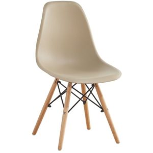 ART Wood Καρέκλα Τραπεζαρίας Κουζίνας Ξύλο - PP Tortora 46x52x82cm ΕΜ123,9W (Σετ 4τεμ.).( 3 άτοκες δόσεις.)